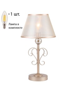 Настольная лампа с лампочкой Teneritas 2553 1T Lamps E14 Свеча Favourite