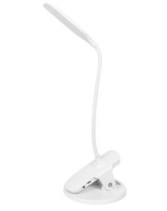 LED лампа настольная на прищепке USB зарядка белый Urm