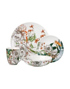 Набор столовой посуды Тропические цветы 16 пр 4 пер MW413 II Maxwell & williams