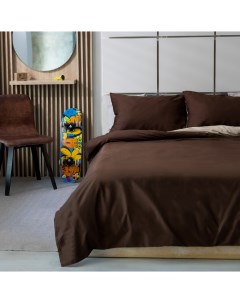 Комплект постельного белья 2 спальный коричневый Respect