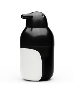 Дозатор для жидкого мыла penguin черно белый Qualy