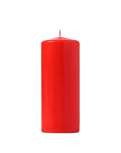Свеча цилиндр 15х7 см красный Русская свечная мануфактура