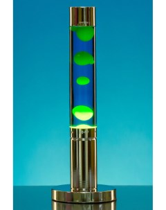 Лава лампа Slim желтая синяя 39 см Chrome Amperia
