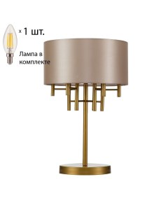 Настольная лампа с лампочкой Cosmo 2993 1T Lamps E14 Свеча Favourite