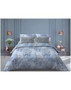 Комплект постельного белья 1 5 спальный с 1 нав 70х70 Симфония голубой Galtex