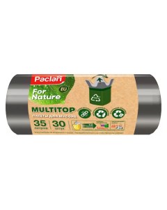 Мешки For Nature Multitop для мусора 35 литров 30 шт рул Paclan