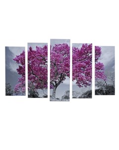 Картина модульная на подрамнике Дерево в цвету 125х80 см 2 25х63 2 25х70 1 25х80 Topposters