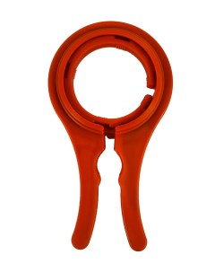 Ключ открывашка из пластика для банок с винтовой крышкой D 65 112 мм оранжевая Urm