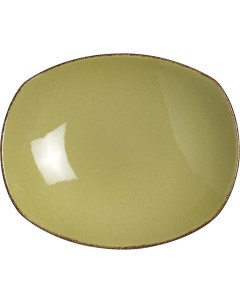 Тарелка Террамеса Олива глубокая 1л 255х240х55мм фарфор оливковый Steelite