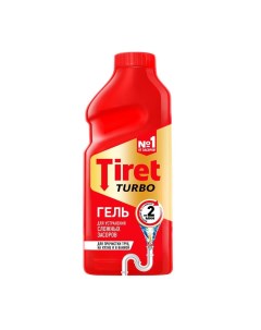 Средство для прочистки труб Turbo гель для пластика 500мл 12шт Tiret