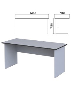 Стол письменный 1600х700х750 мм цвет серый СМ3 11 Монолит