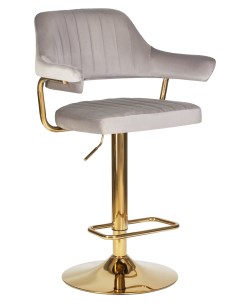 Барный стул CHARLY GOLD LM 5019_Golden Grey Velure золотой серый Империя стульев