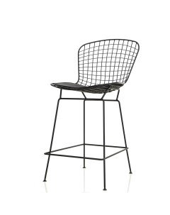 Полубарный стул Bertoia MC 020Q черный Storeforhome