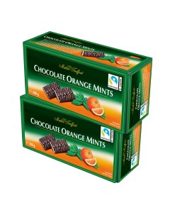 Темный шоколад с мятной начинкой с апельсиновым вкусом 2шт по 200 г Maitre truffout
