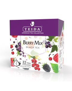 Чай черный Berry Mix в пирамидках 2 5 г х 22 шт Teida