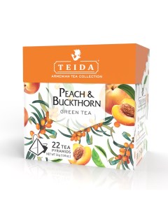 Чай зеленый Peach Buckthorn в пирамидках 2 5 г х 22 шт Teida