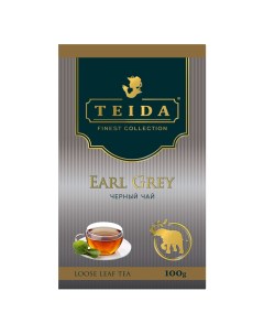 Чай чёрный Earl Grey байховый с ароматом бергамота 100 г Teida