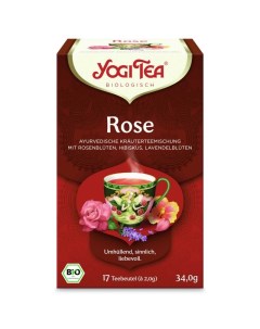 Чай в пакетиках Rose Лепестки Розы Гибискус Цветки Лаванды 17 пакетиков Yogi tea