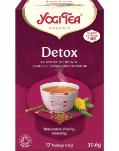 Чай в пакетиках Detox Солодка Одуванчик Корица 17 пакетиков Yogi tea