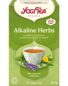Чай в пакетиках Alkaline Herbs Крапива Одуванчик Лаванда 17 пакетиков Yogi tea