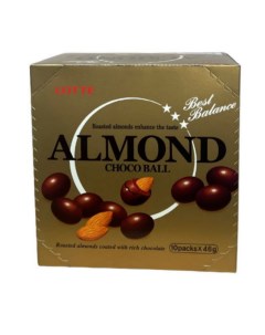 Миндаль в шоколаде Almond choco balls 46 г 10 шт Lotte