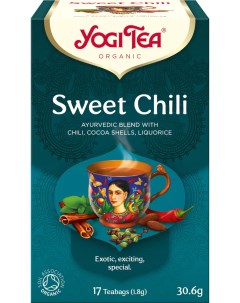 Чай в пакетиках Sweet Chili Сладкий чили скорлупа какао солодка 17 пакетиков Yogi tea
