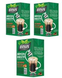 Молоко Barista Premium миндальное напиток растительный 1 л х 3 шт Zinus