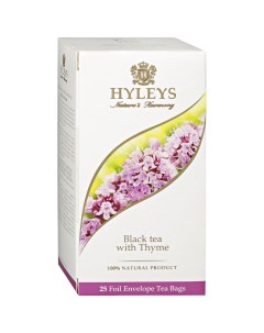 Чай Гармония Природы черный листовой с чабрецом 25 пакетиков по 1 5 г Hyleys