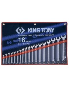 Набор комбинированных ключей 6 24 мм 18 предметов 1218MR01 King tony