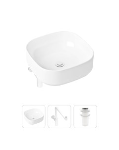 Комплект 3 в 1 Bathroom Sink 21520269 раковина 40 см сифон донный клапан Lavinia boho