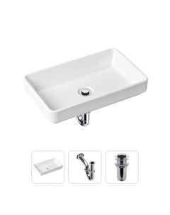 Комплект 3 в 1 Bathroom Sink 21520109 раковина 55 см сифон донный клапан Lavinia boho