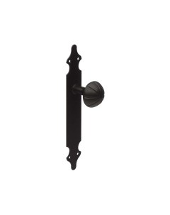 Ручка кнопка на планке дверная черная 18 Amig