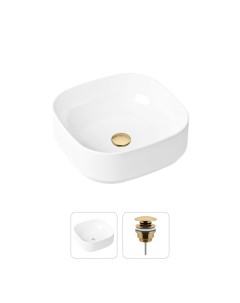 Комплект 2 в 1 Bathroom Sink Slim 21520833 накладная раковина донный клапан Lavinia boho