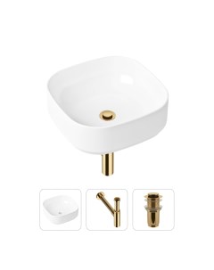 Комплект 3 в 1 Bathroom Sink 21520255 раковина 40 см сифон донный клапан Lavinia boho