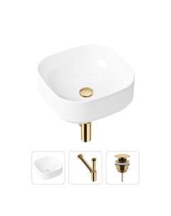 Комплект 3 в 1 Bathroom Sink 21520226 раковина 40 см сифон донный клапан Lavinia boho