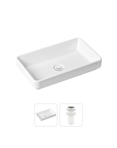 Комплект 2 в 1 Bathroom Sink Slim 21520816 накладная раковина донный клапан Lavinia boho