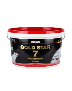 Gold Star 7 base A краска акрилатная интерьерная матовая 9л Pufas