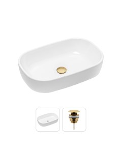 Комплект 2 в 1 Bathroom Sink Slim 21520803 накладная раковина донный клапан Lavinia boho