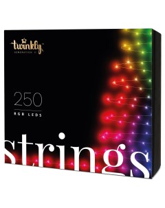 Световая гирлянда новогодняя Strings RGB 250 TWS250STP BEU 20 м разноцветный RGB Twinkly