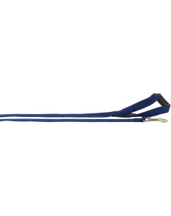 Поводок для собак Премиум светоотражающий с подкладкой 25 мм х 150 см синий Каскад