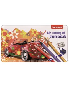 Набор цветных карандашей Машина BS 60312904 58 цв ластик точилка Bruynzeel