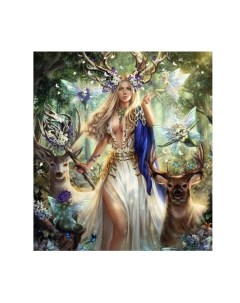 Алмазная мозаика картина стразами Лесные нимфы 40х50 см Nobrand