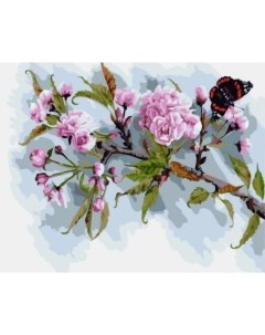 Картина по номерам Бабочка на ветке холст на подрамнике 40х50 см GX42631 Paintboy