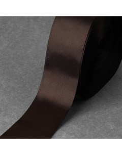 Лента атласная 50 мм х 100 5 м цвет шоколадный Nobrand