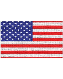 Коврик придверный в прихожую Вышитый американский флаг 75x45 см Joyarty