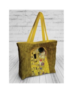 Текстильная женская сумка на молнии Густав Климт Поцелуй Joyarty