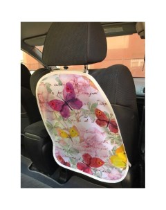 Защитная накидка на спинку автомобильного сидения Письмо в бабочках Joyarty