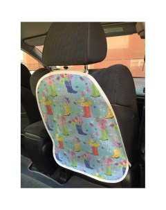 Защитная накидка на спинку автомобильного сидения Сапоги с цветами Joyarty
