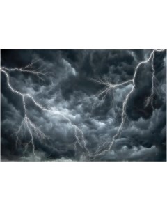 Коврик противоскользящий Облачная молния 77х52 см Joyarty