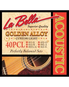 Струны 40PCL 11 52 для акустической гитары La bella